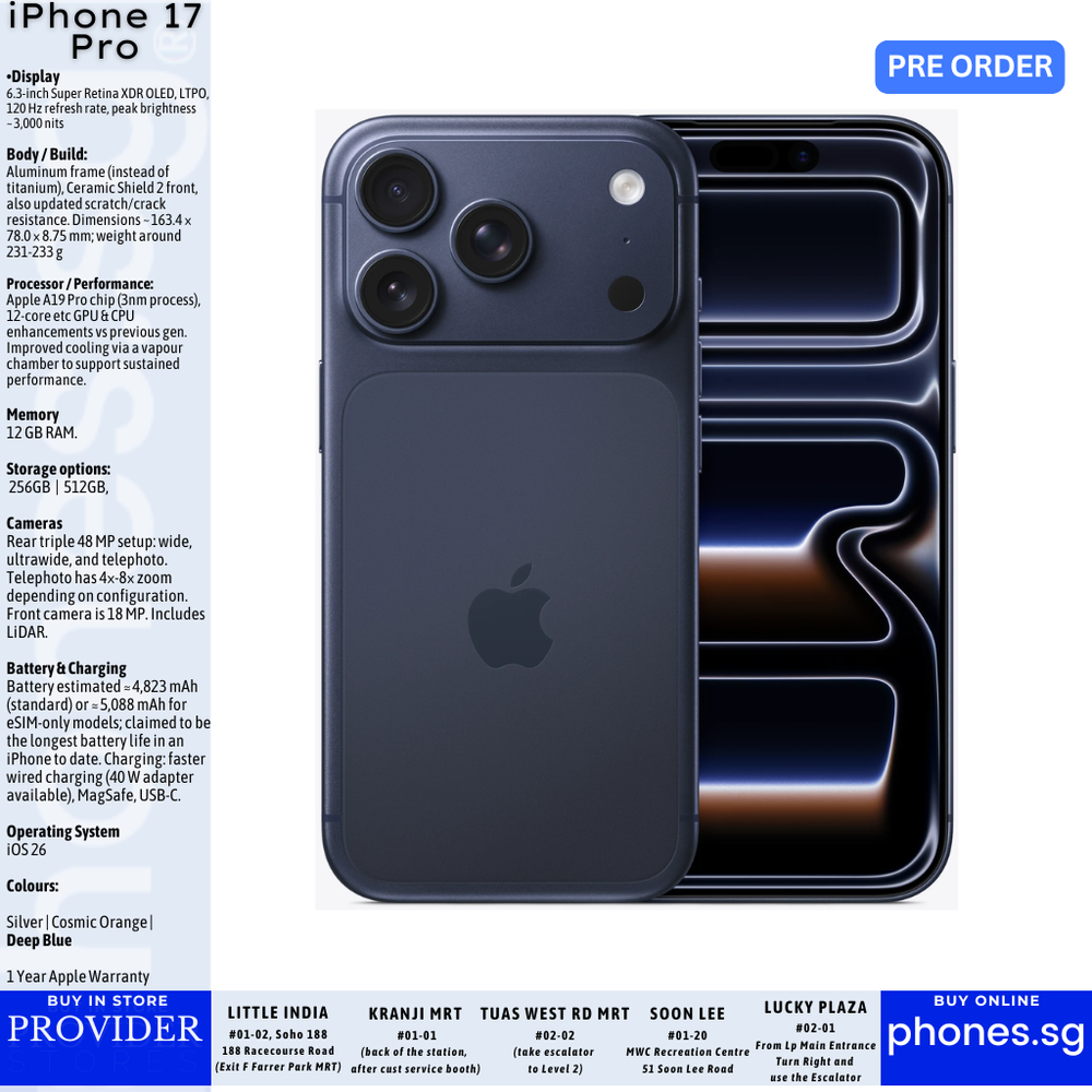 iPhone 17 Pro - Pre-order | phones.sg Singapore